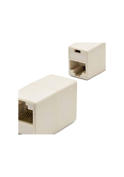 Rj45 To Rj45 Uzatma Adaptör Krem 10 Adet Evimdeyokyok