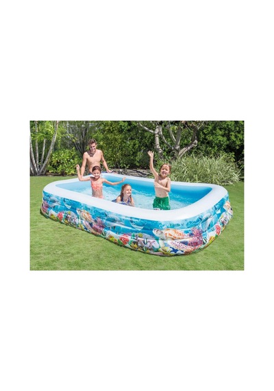 Intex Balık Desenli Şeffaf Havuz Aile Havuzu 305x183x56 Cm