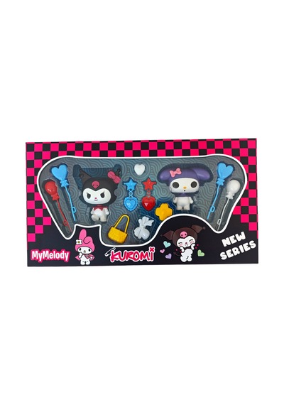 Kuromi Hello Kitty My Melody 2'li Aksesuarlı Oyuncak Figür Set