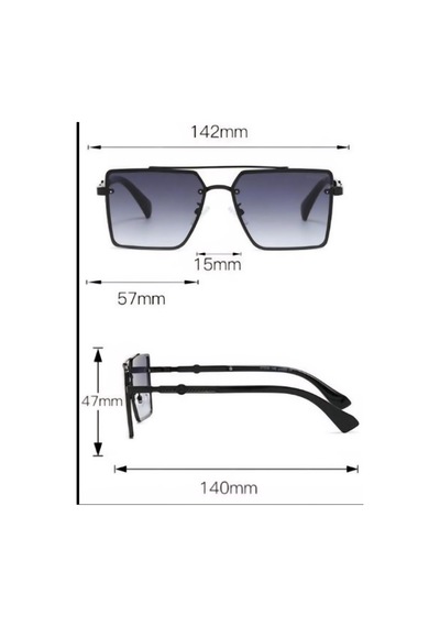Erkek Uv-400 Korumalı Erkek Güneş Gözlüğü Siyah-gümüş - 722507265 Gümüş