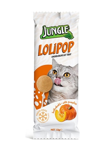 Jungle Balkabaklı Kedi Lolipop Ödülü 15 Gr 239-30004.01
