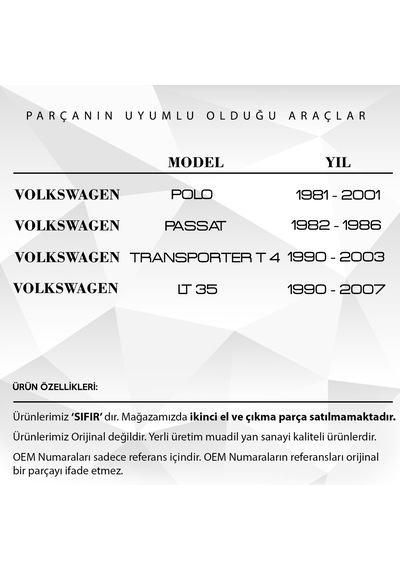 Volkswagen T4, Lt35, Polo, Passat İçin Yağ Soğutucu Contası