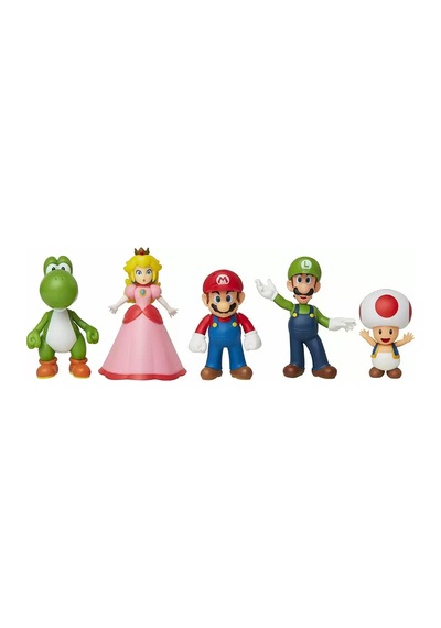 Nintendo Mario & Arkadaşları Figür Set 5'li Paket Lisanslı Luigi