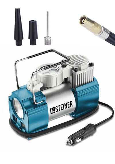 Steiner 12v Çakmaklık Girişli 150 Psi Mini Hava Kompresörü Mavi