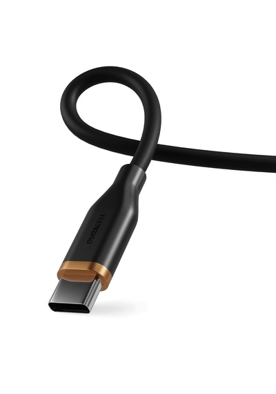 Duracell 2m Usb-c To Usb-c 100w Yumuşak Dokulu Silikon Data Kablosu - Siyah