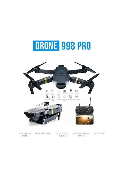 998 Pro Drone Uzaktan Kumandalı Kameralı Quadcopter Katlanabilir Mini Işıklı Drone