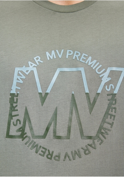 Mavi Logo Baskılı Gri Tişört Regular Fit / Normal Kesim 0610309-80618 Yeşil-80692
