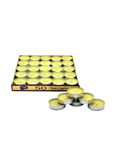 20 Li Yuvarlak Mum Sarı Tealight Mum Doğum Günü Parti Süsleme Sarı