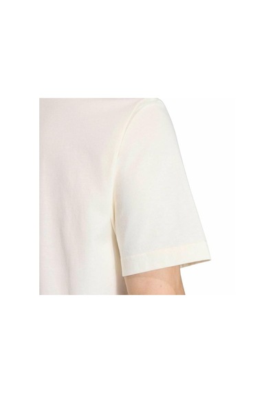 Adidas Essentials Small Logo Single Jersey Erkek Ekru Yuvarlak Yaka Tişört Ekru