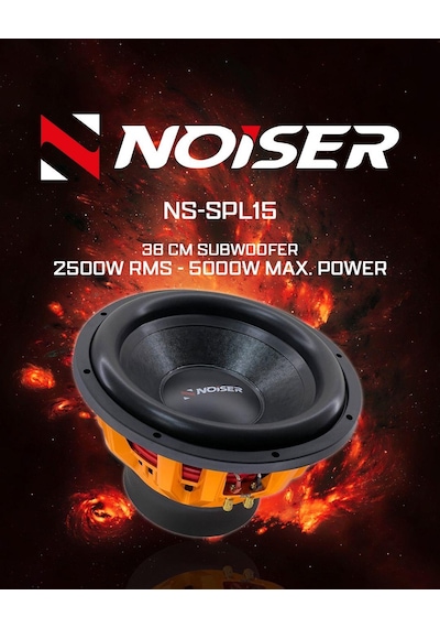 Noiser Ns-spl15 38 Cm Subwoofer Bas 4 Ohm 5000 Watt Max Power 2500 Rms