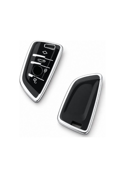 Bmw F40 F44 G20 G22 G30 X1 X3 G01 Siyah Silver Anahtar Kılıfı Şık Silikon Koruma