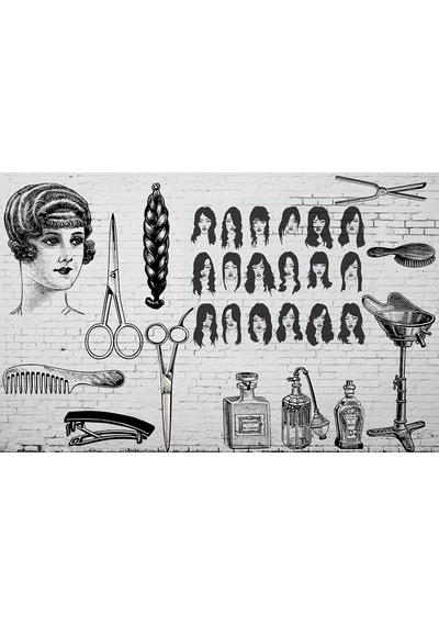 Kuaför Salonu Duvar Kağıdı (359602351)