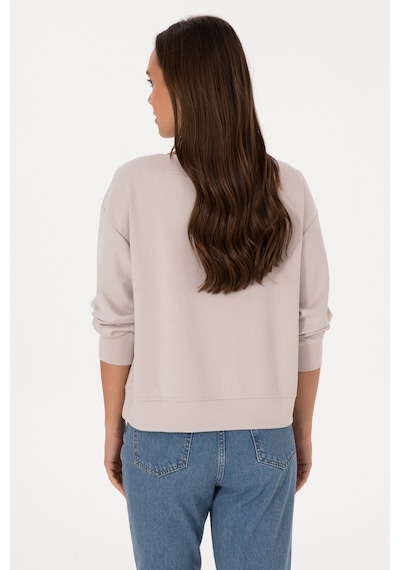 U.S. Polo Assn. Kadın Taş Bisiklet Yaka Sweatshirt 50314210-VR049