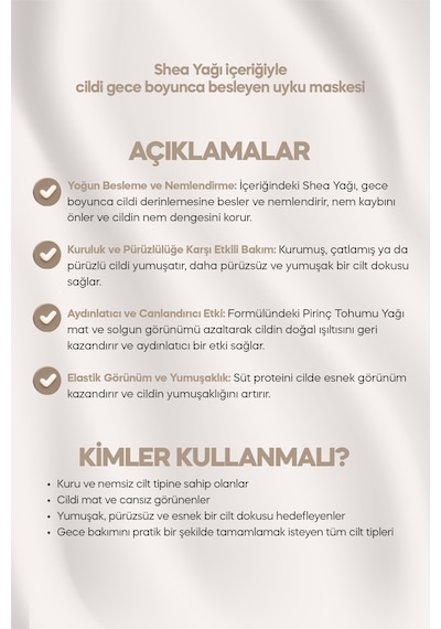 Shea Yağı İçeren Besleyici Uyku Maskesi A'pıeu Fresh Mate Shea Butter Mask Nutrition