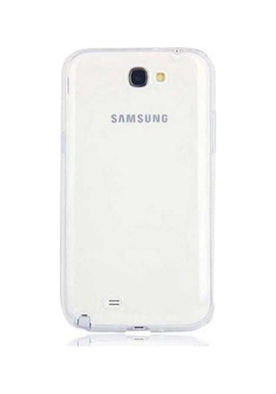 Galaxy Note 2 Kılıf Zore Süper Silikon Kapak Renksiz