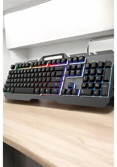 Q Klavye Rgb Işıklı Klavye Ve Mouse Seti Kablolu Mouse  Diğer