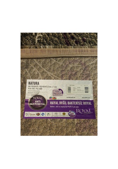 Natura 2879b Gri-mor Halı Çok Renkli