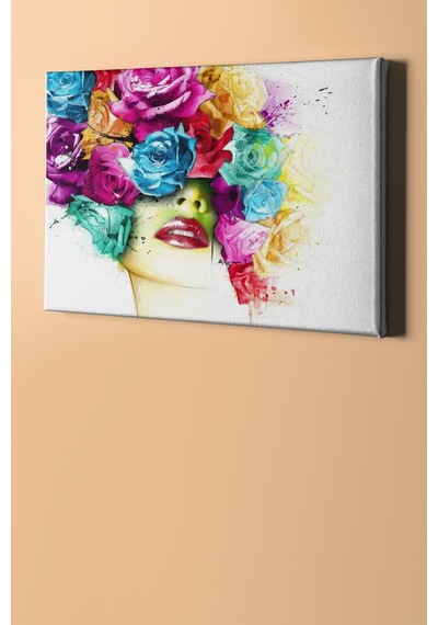 Webstyle Sayılarla Boyama Seti Kasnaklı Çiçek Kadın 6 40 X 50 Cm
