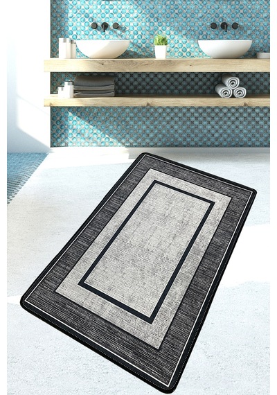 Patra Beyaz Banyo Halısı Djt 70x120 cm Banyo Halısı Paspas Yıkanabilir Kaymaz