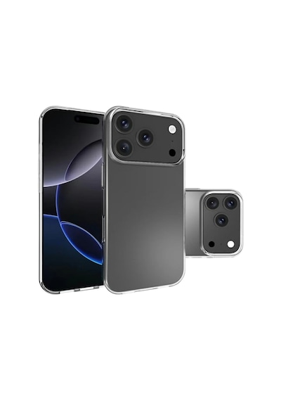 Apple Uyumlu iPhone 17 Pro Max Kılıf Kamera Korumalı Silikon Şeffaf Kapak Şeffaf