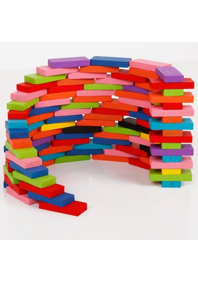 Ahşap 200 Parça Domino - Eğitici ve Eğlenceli Renkli Domino Seti Ahşap 200 Parça Domino - Eğitici ve Eğlenceli Renkli Domino Seti