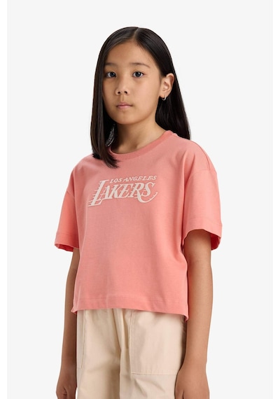 Defacto Kız Çocuk Nba Los Angeles Lakers Loose Fit Bisiklet Yaka Kısa Kollu Tişört E7633a825hsog606 Turuncu