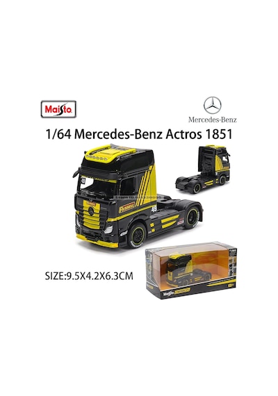 Maisto 1:64 Uluslararası Mercedes-benz Mack Marşı Römork Modeli Simülasyon Mavi