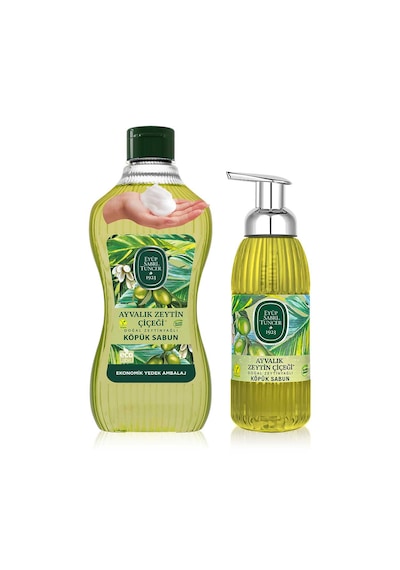 Eyüp Sabri Tuncer Ayvalık Zeytin Çiçeği Doğal Zeytinyağlı Köpük Sabun 1.5 Lt + 500 Ml - Lansman Set
