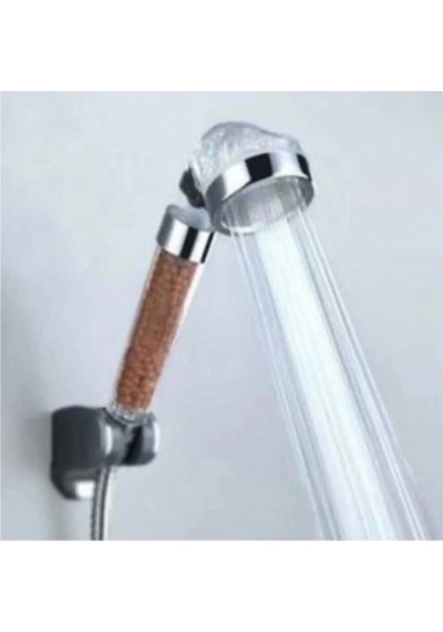 Gri Boncuklu Duş Başlığı Boncukluduş Beyaz Plastik Diğer
