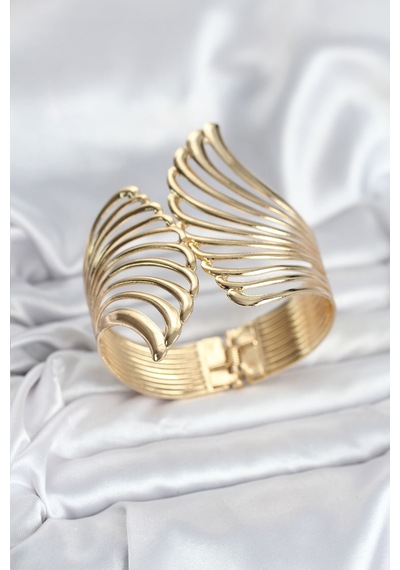 Pirinç Gold Renk Vintage Kadın Bileklik Altın Altın