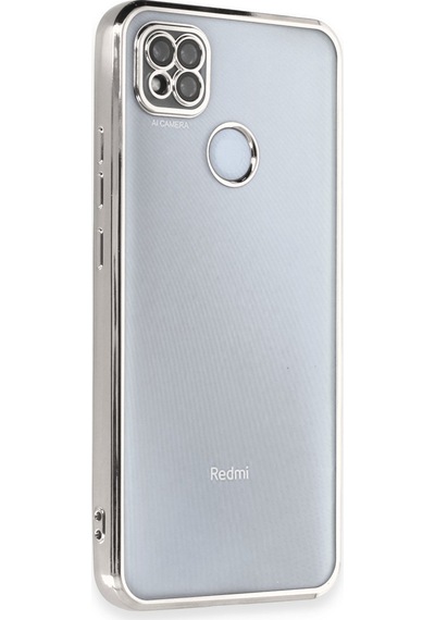 Xiaomi Redmi 9c Uyumlu Kılıf Lensli Silikon - Gümüş