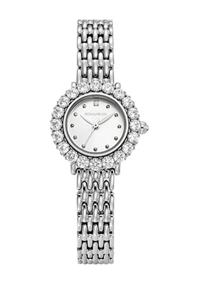 Romanson Rmkl4bs502wwm12w Safir Cam Swiss Quartz Çelik Kasa Çelik Kordon Taşlı Gümüş Renk Kadın Kol