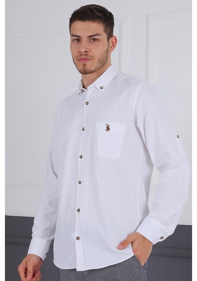 G723 Dewberry Erkek Gömlek-beyaz Beyaz