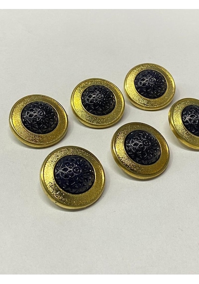 Kaban Ve Trençkot Düğmesi / Plastik Gold Ve Çerçeve 6'lı / 2,5 Cm
