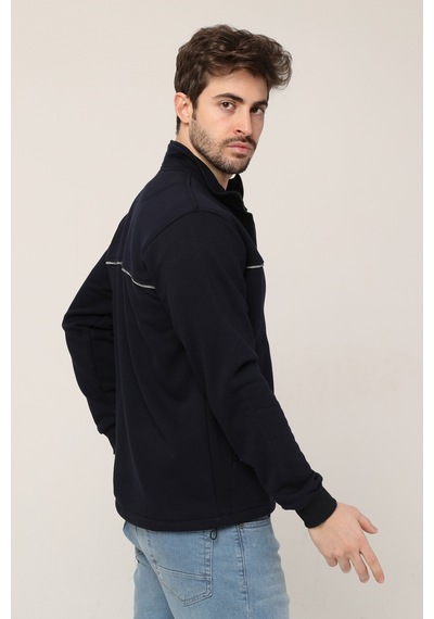 Uniprom Casual Ceket 3 İplik Şardonlu Mevsimlik Günlük Ceket Lacivert