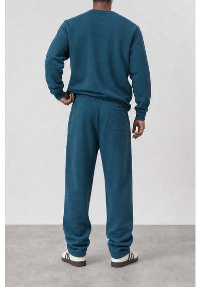 Erkek Respire Basic Baggy Eşofman Altı Zümrüt