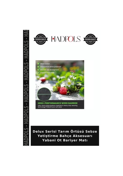 Delux Serisi Tarım Örtüsü Sebze Yetiştirme Bahçe Aksesuarı Yabani Ot Bariyer Matı