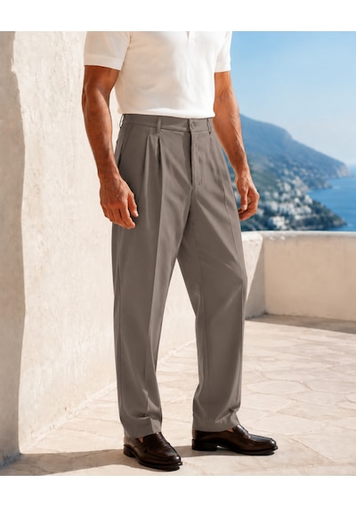Danger Erkek Baggy Fit Pileli Kumaş Pantolon Vizon 0172dngr VİZON