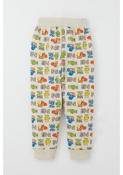 Breeze Erkek Bebek Eşofman Takım Zebra Macerası 9 Ay-3 Yaş, Krem Krem