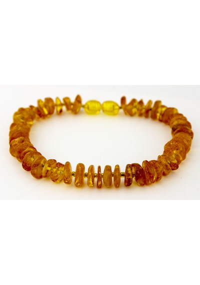 Kehribar Bileklik Amorf Tasarım Ambergold Blk23-98 Çok Renkli