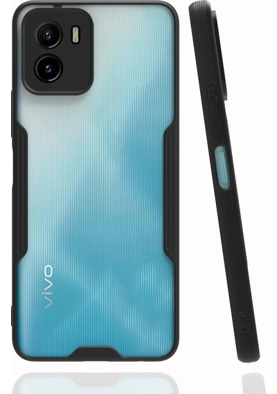 Gld-spt- Newface Vivo Y15s Kılıf Platin Silikon - Siyah