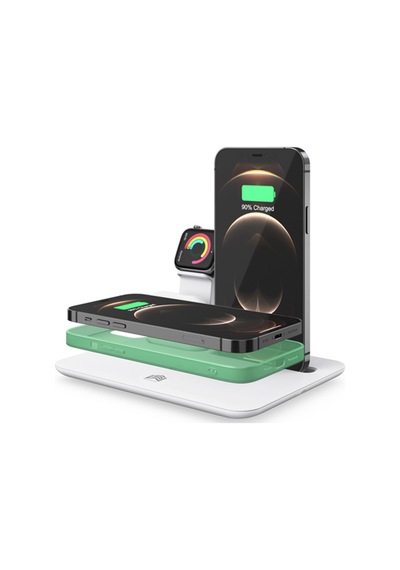 Ally 4 In1 15W Kablosuz Hızlı Şarj Standı Apple Uyumlu iPhone +Iwatch+Airpods (305122747)