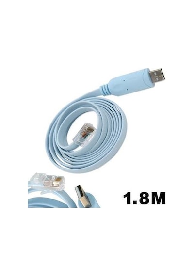 3852a Usb Cisco Konsol Consol Rj45 Usb 2.0 To Rj45 Konsol Kablosu 1.8m Ch340 Chipset Cisco Standart