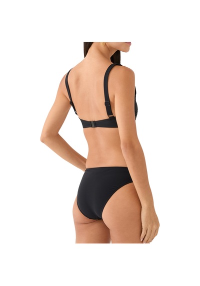 Bondi Born Şık Kare Yaka Bikini Üstü Siyah