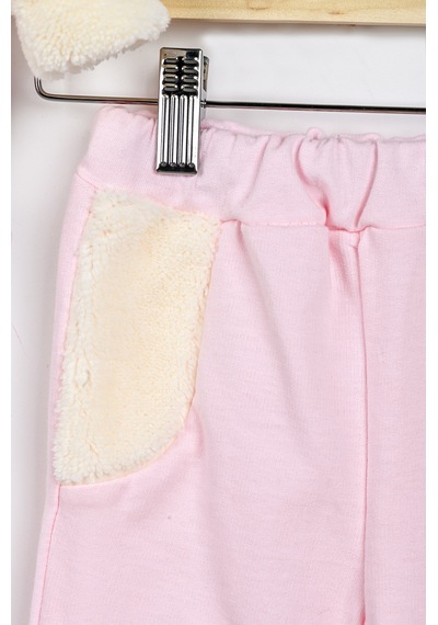 Nono Baby Peluşlu Kız Bebek 3'lü Takım Zıkzak Kumaşlı Pembe