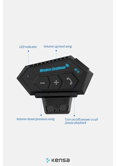Motosiklet Bluetooth Intercom Su Geçirmez Stereo Dinleme Ve Konuşma Özellikli Kask İçi Kulaklık