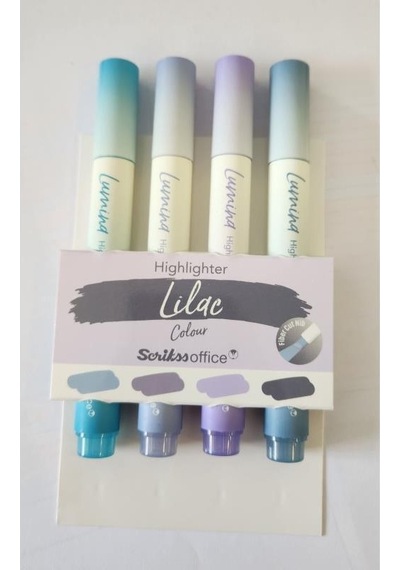 Scrikss Lumina Lilac Fosforlu Kalem 4'lü Set Mor