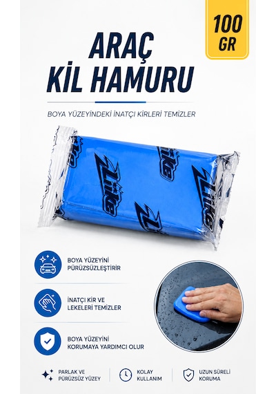 Araç Yüzey Temizleme Kil Hamuru 100 Gram 1 adet