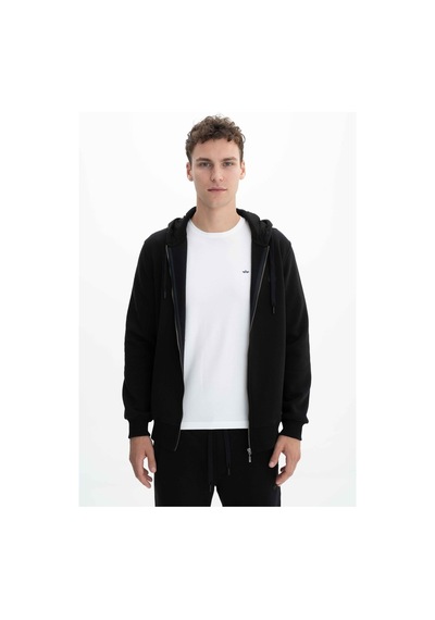 AR-MA Arma Erkek Regular Fit 3 İplik Şardonlu Tam Fermuar Kapüşonlu Cepli Sweatshirt 001