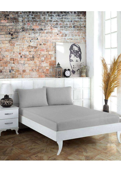 Nivemeshome 160x200 Gri Lastikli Çarşaf Seti